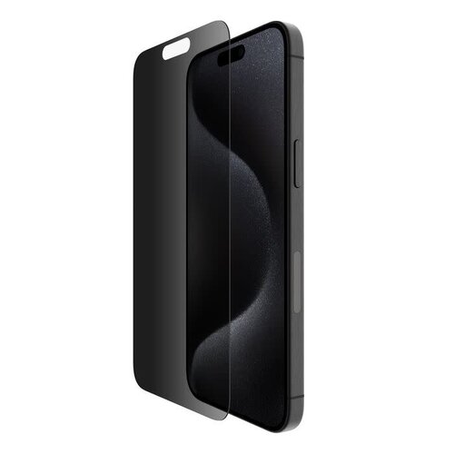 Belkin ScreenForce TemperedGlass Privacy Treated Screen Protector for iPhone 15 Pro Max Belkin ScreenForce TemperedGlass Privacy Treated Screen Protector for iPhone 15 Pro Max