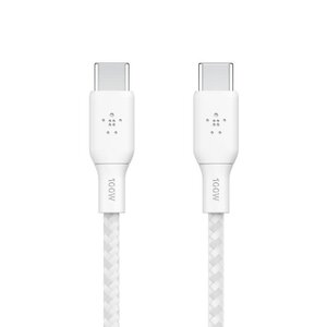 Belkin BoostCharge Braided USB-C to USB-C Cable 100W 2M White