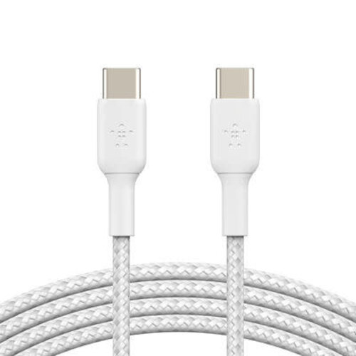Belkin BoostCharge Braided USB-C to USB-C Cable (1m / 3.3ft, White)