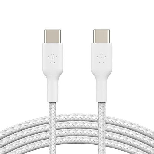 Belkin BoostCharge Braided USB-C to USB-C Cable 60W 2M White
