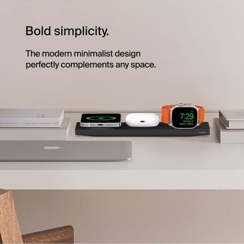 Belkin BoostCharge Pro 3-in-1 Wireless Charging Pad with Official MagSafe Charging 15W