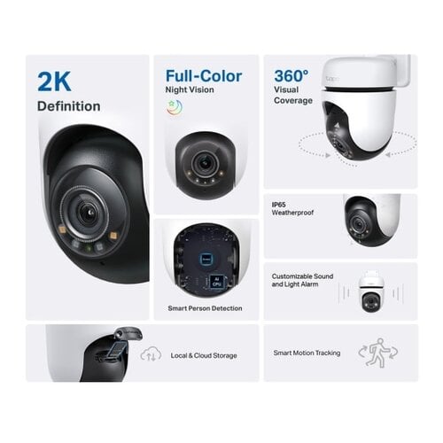 TP-Link Outdoor Pan/Tilt Security WiFi Camera 2K