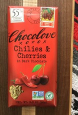 Chocolove Chilies & Cherries Dark Chocolate Bar 3.2oz
