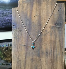 Pendant, Sterling Turquoise Horse (sm)