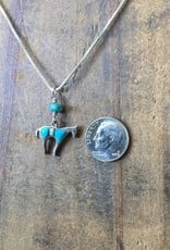 Pendant, Sterling Turquoise Horse (sm)