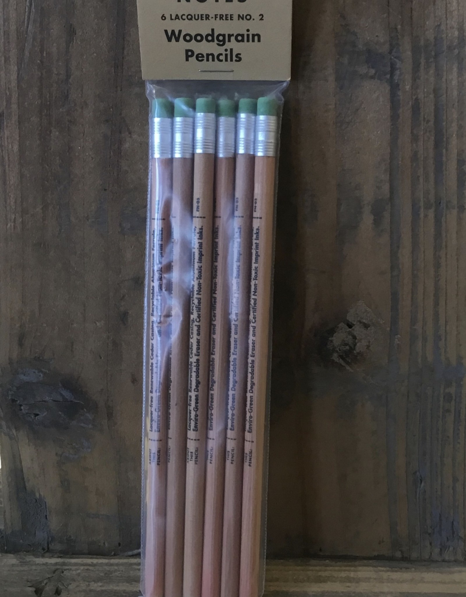 No. 2 Woodgrain Pencil 6-pack