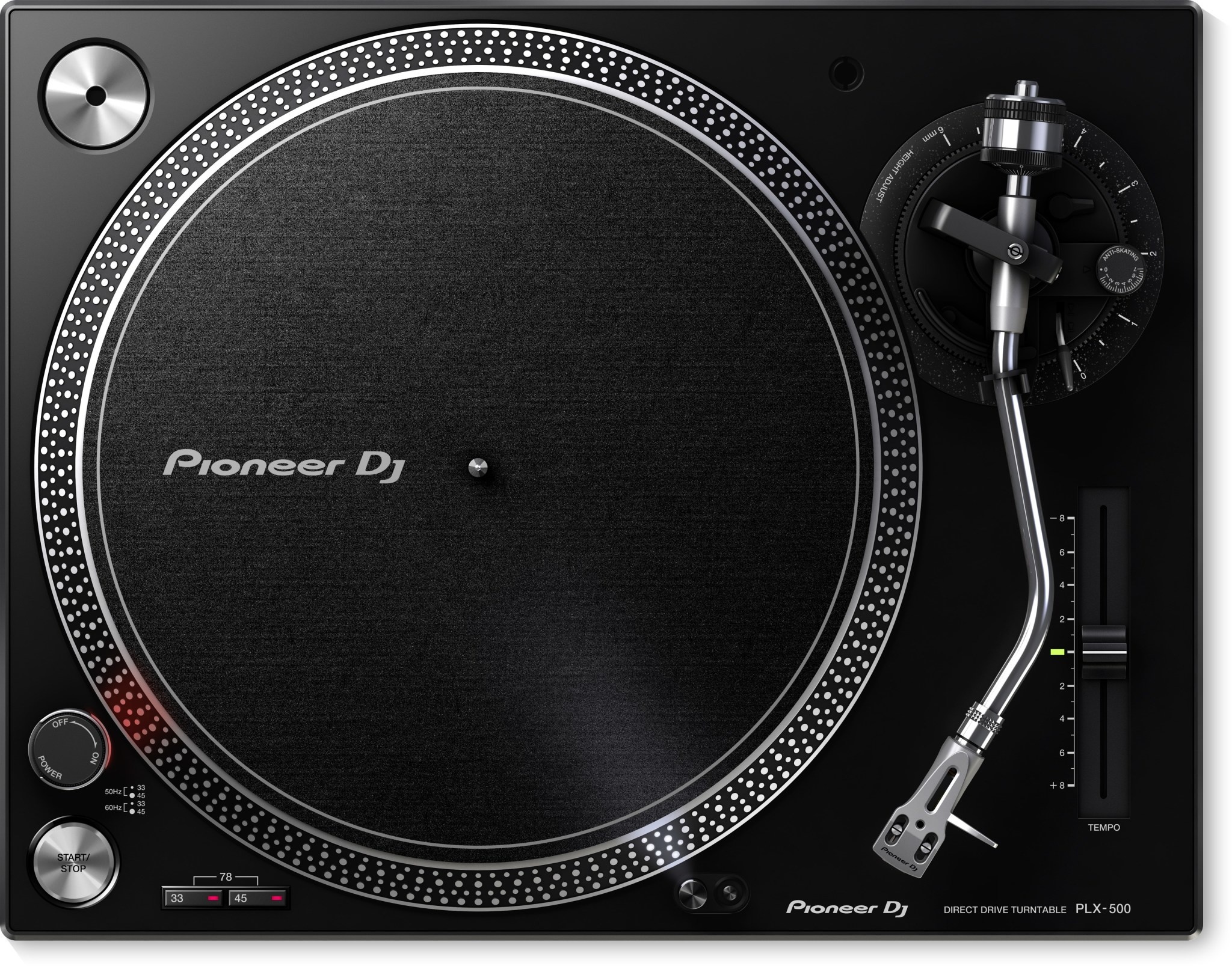 【Pioneer DJ】PLX-500-K (21年製) plx-500-k-black-turntable-with