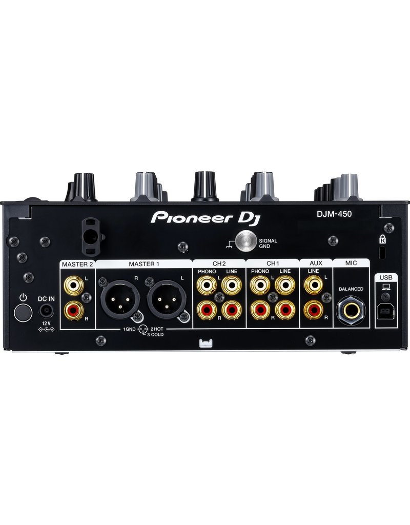 DJM-450: 2-channel DJ Mixer with Onboard 24-bit Audio Interface, 3-band EQs, Magvel Faders, Sound Color FX, Beat FX, and rekordbox dj/rekordbox DVS Software- Pioneer DJ