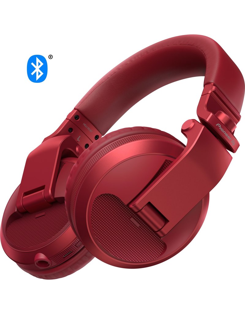 HDJ-X5BT-R Red Over-Ear DJ Headphones w/ Bluetooth® Wireless Technology - Pioneer DJ