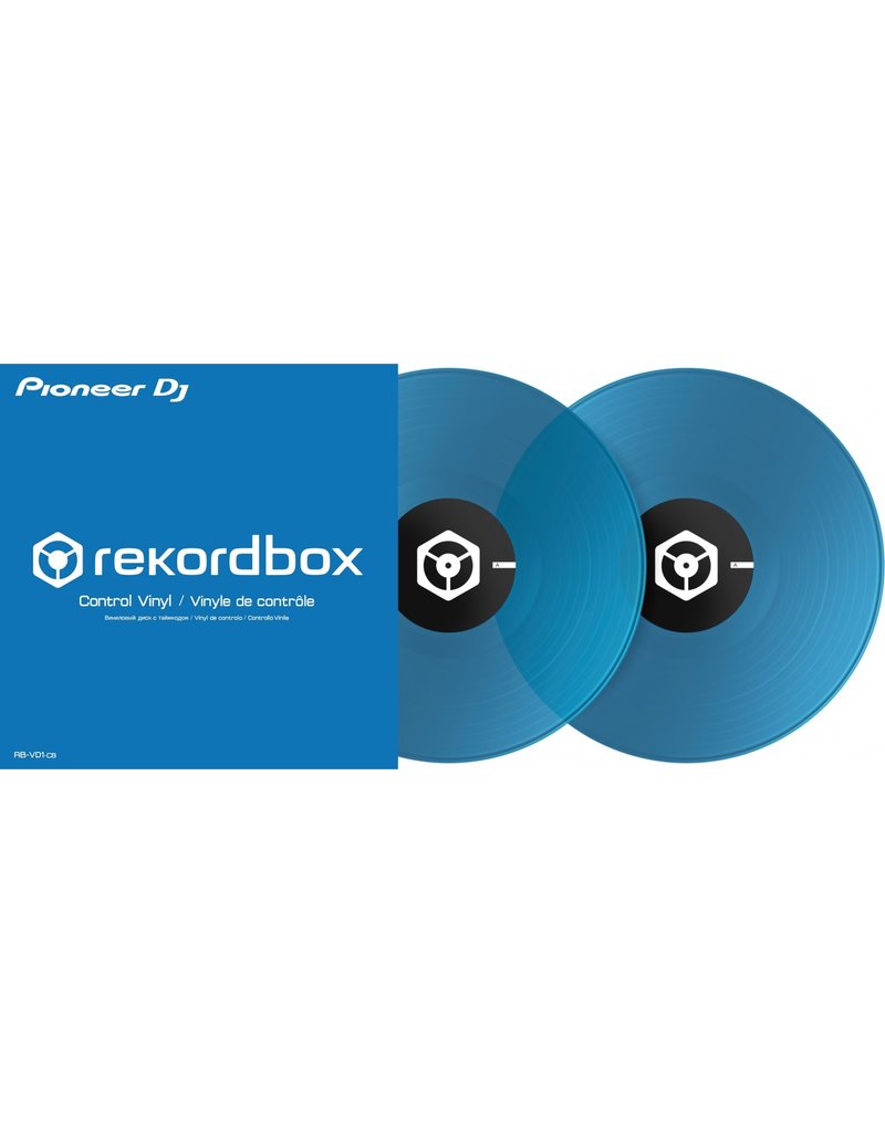 12" Blue Control Vinyl for Rekordbox DJ (Pair)- Pioneer DJ