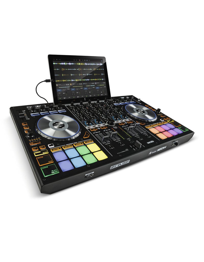 reloop mixon 4 high performance 4-channel hybrid dj controller for seratodj and algoriddim djay pro