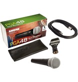 Shure PGA48-XLR Cardioid Dynamic Vocal Microphone w/ Clip, Stand Adapter, Pouch and 15 ft XLR-to-XLR Cable