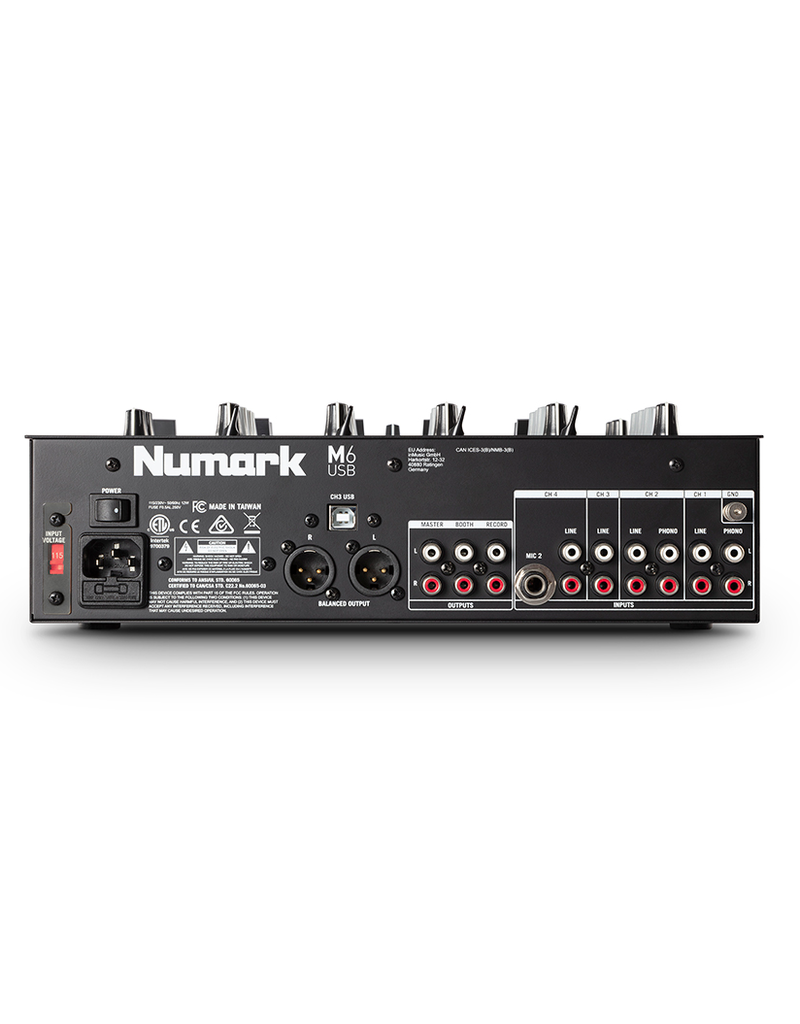Numark M6 USB 4 Channel Mixer with USB Interface (M6USBBLACK)