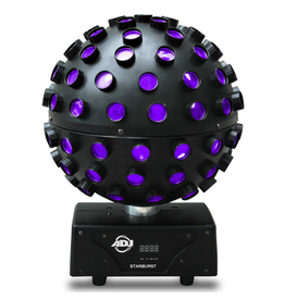 ADJ ADJ Startec Starburst LED Sphere Effect Rotates to Music and Shoots Out RGBWAP Beam Effects