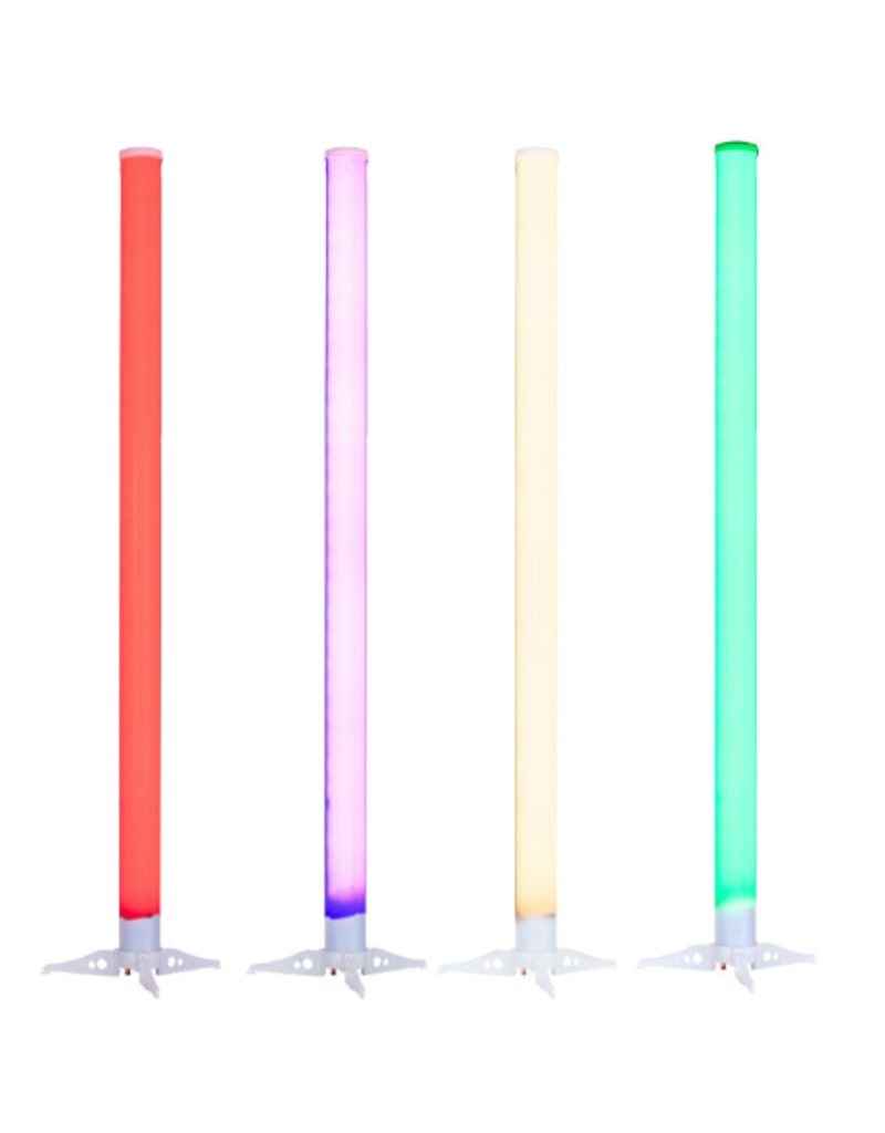 Eliminator ADJ Eliminator Lighting LED BP Tubes 4 Pak Rechargeable Battery Powered Color Changing Plastic LED Tubes