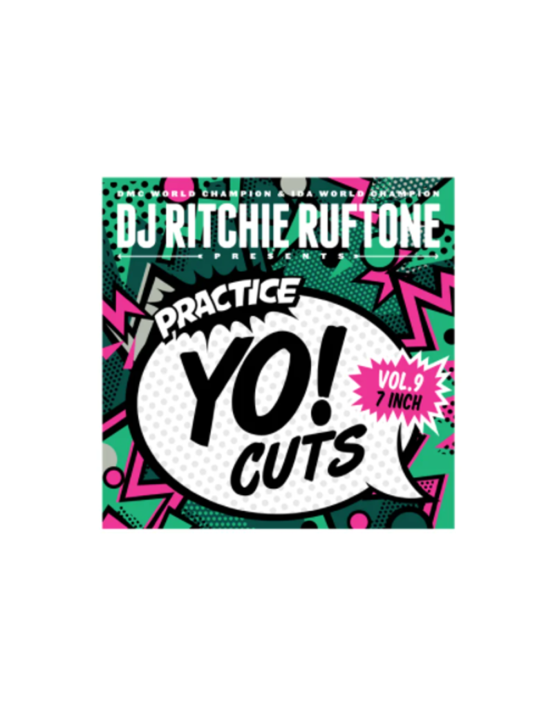 Turntable Training Wax Ritchie Ruftone Practice Yo! Cuts Vol. 9 7" GREEN or BLACK  Scratch Record