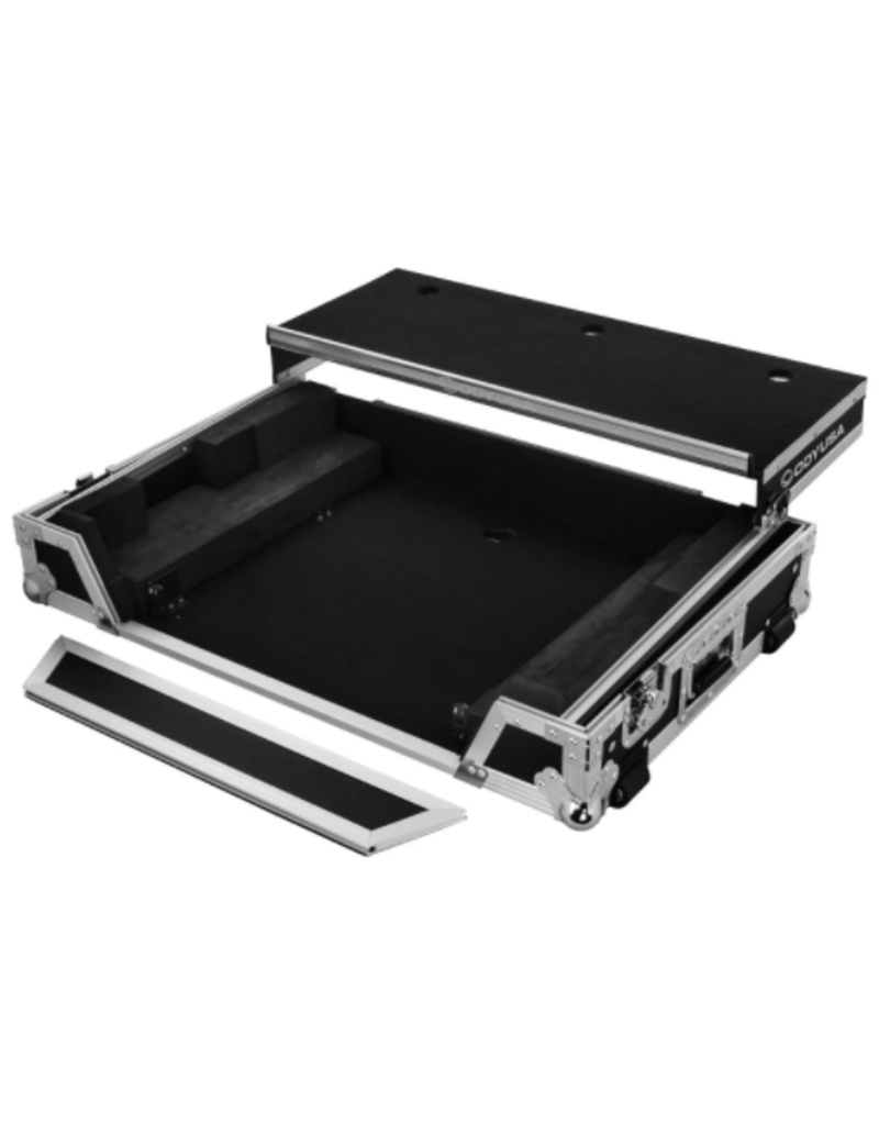 Odyssey Flight Case for Rane One with 1U Rack Space & Glide Platform Black/Silver (FZGSRANEONEW1)