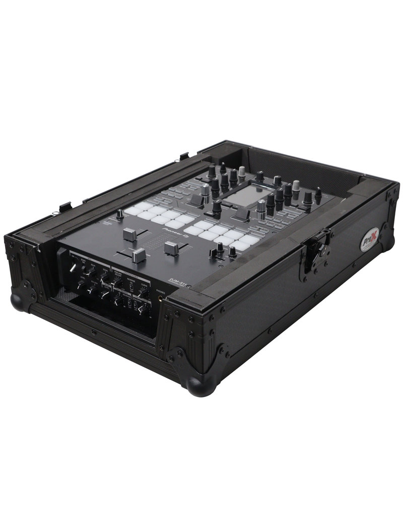 ProX ProX (XS-M11BL) Universal Flight Case for 11" DJ Mixers fits DJM S11 / Rane 70 / 72 MK2 - Black on Black