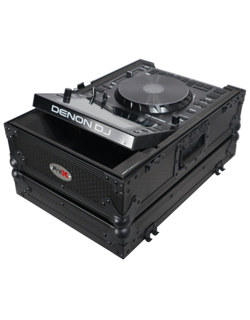 ProX ProX Flight Case for CDJ-3000, DJS-1000, SC6000, Large Format CD-Media Player - Black/Black (XS-CDBL)