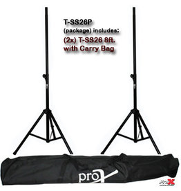 ProX ProX All Metal 8' Speaker Stand Set of 2 with Carrying Case (T-SS26P)
