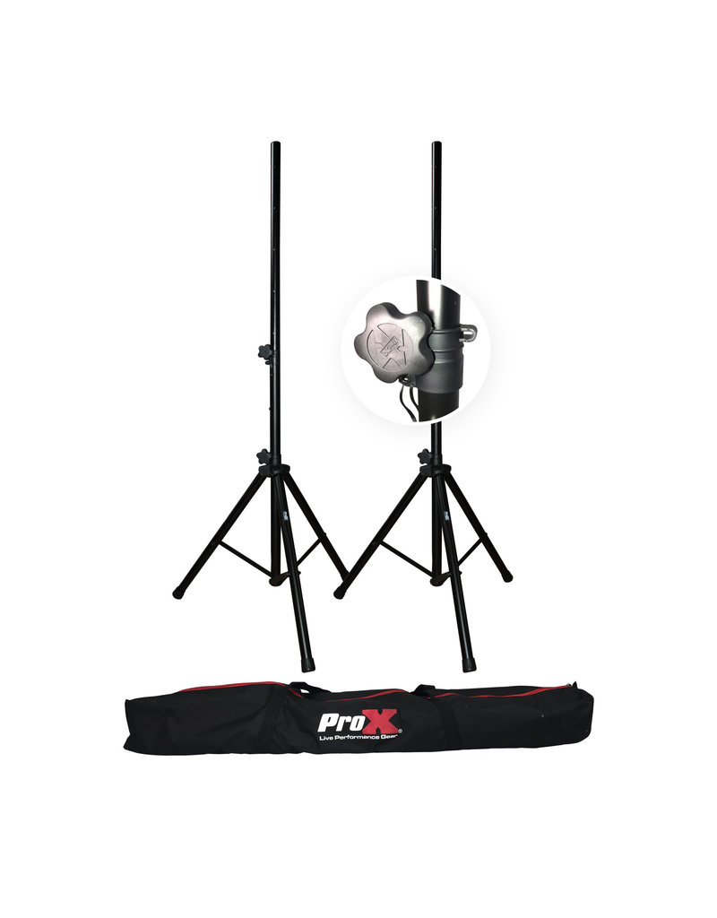 ProX ProX Heavy Duty Speaker Tripod Stands 6 ft. (44"-72") Set of 2 with Bag