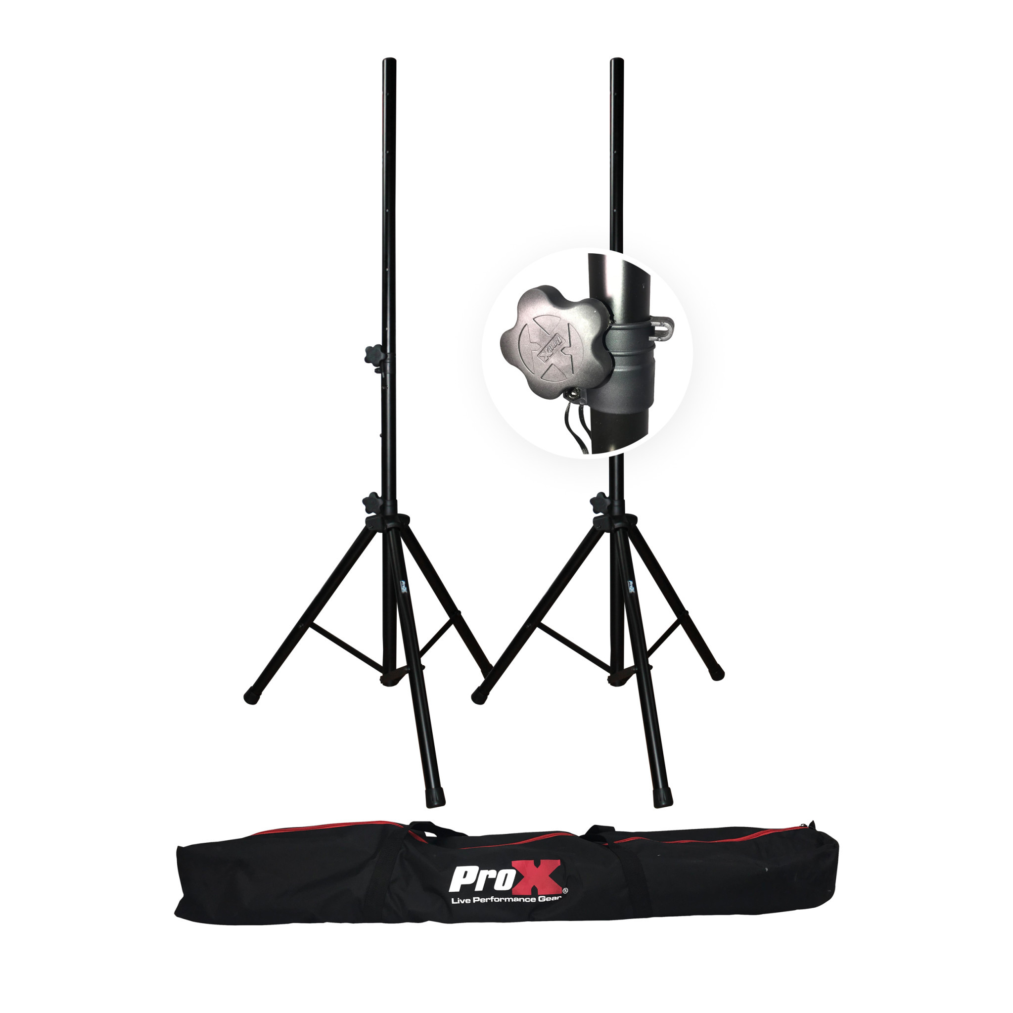 ProX Heavy Duty Speaker Tripod Stands 6' (44"72") Set of 2 with Bag