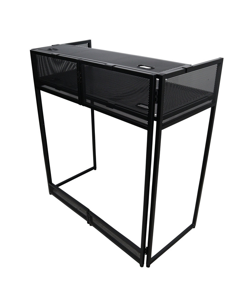 ProX ProX  (XF-VISTA BL MK2) VISTA DJ Booth Facade Table Station with White/Black Scrim kit and Padded Travel Bag