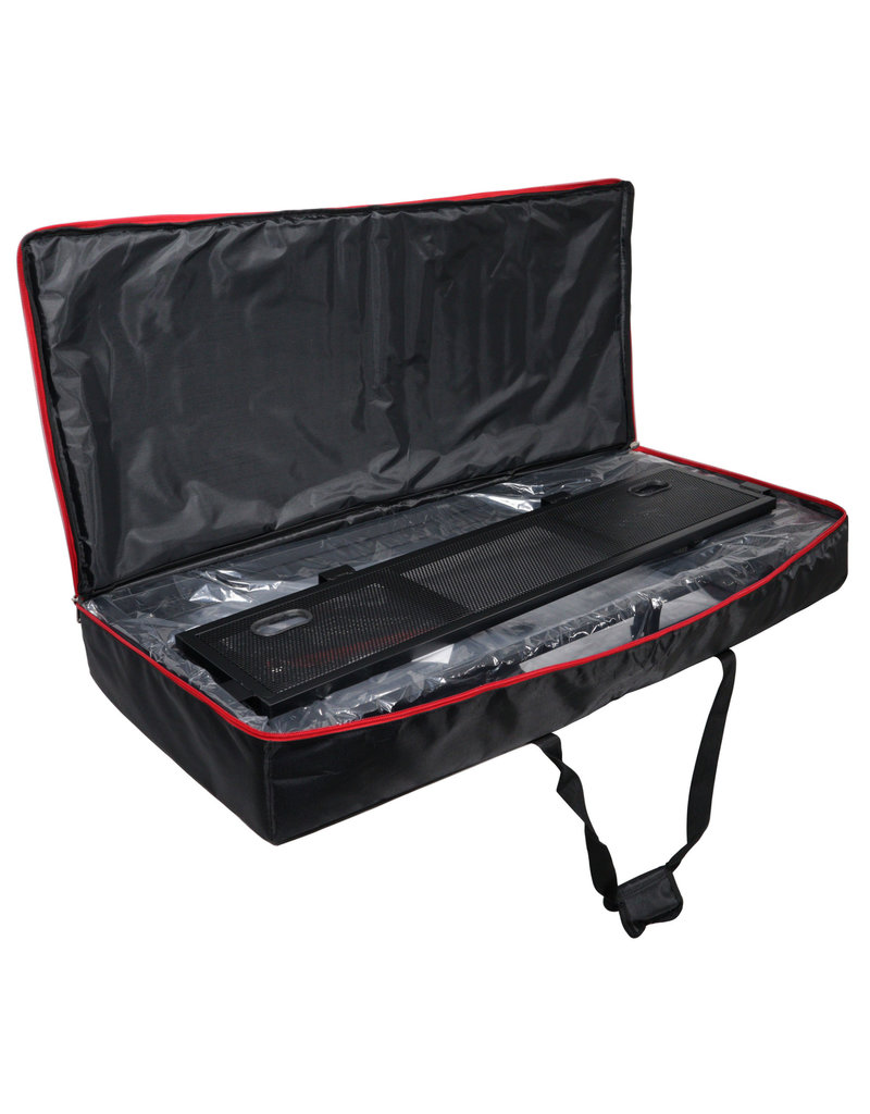 ProX ProX VISTA DJ Booth Facade Table Station with White/Black Scrim kit and Padded Travel Bag (XF-VISTABLMK2)