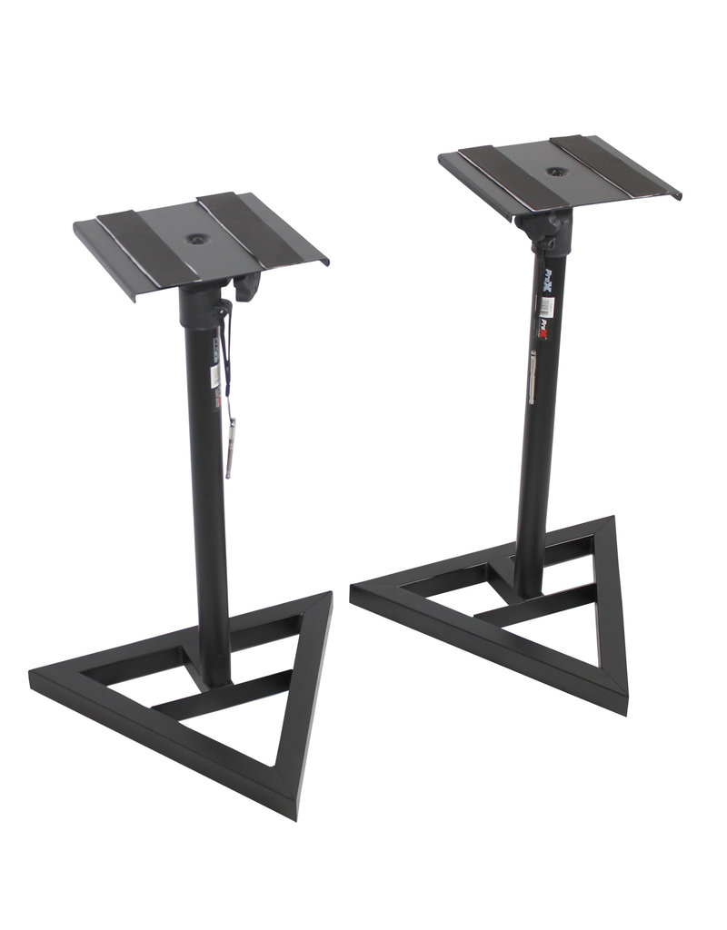 ProX ProX Monitor Speaker Platform Stands with Rubberized Platform and Wide Base - PAIR (X-MS12)