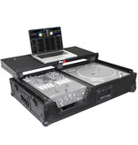 ProX ProX Single Turntable + Mixer Flight Case w/Sliding Laptop Shelf and Low Profile Wheels - Black/Black (XS-TMC1012WLTBL)