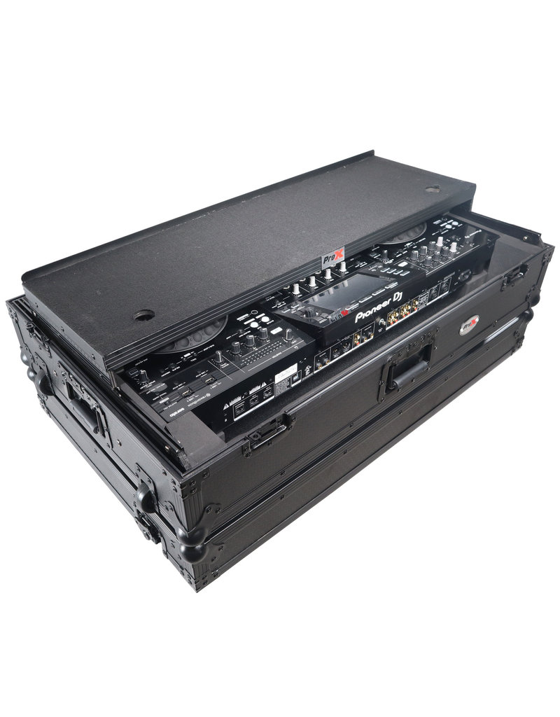 ProX ProX Flight Case for XDJ-XZ with Sliding Laptop Shelf & Wheels Black/Black (XS-XDJXZ WLTBL)