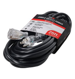 ProX ProX  25ft 110v Male to Female Power Cord 14AWG 3-Prong Black (XC-P141-25)