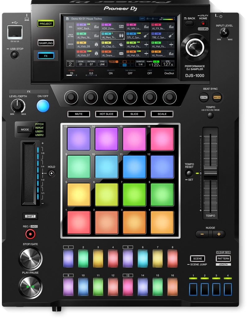 DJS-1000 Performance DJ Sampler - 7" Touchscreen, 16 pads - Pioneer DJ