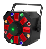 Eliminator ADJ Eliminator Lighting Furious Three RG 3-FX-IN-1 Moonflower/Wash/Laser Combo Effects Light