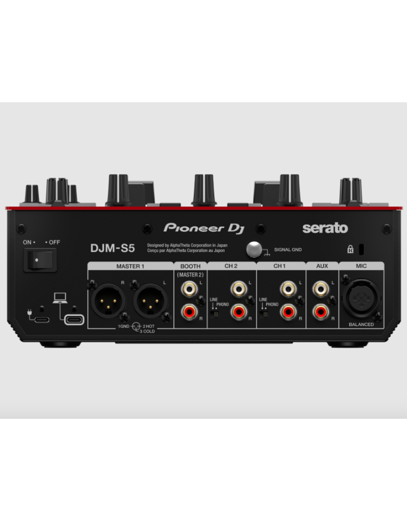 DJM-S5: 2-channel DJ Mixer with Serato DJ + DVS-compatible Sound Card, Sound Color FX Dual Filters, and Magvel Crossfader - Pioneer DJ