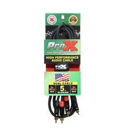 ProX ProX  5 Ft. Unbalanced Dual RCA-M to Dual RCA-M High Performance Audio Cable (XC-DRCA5)