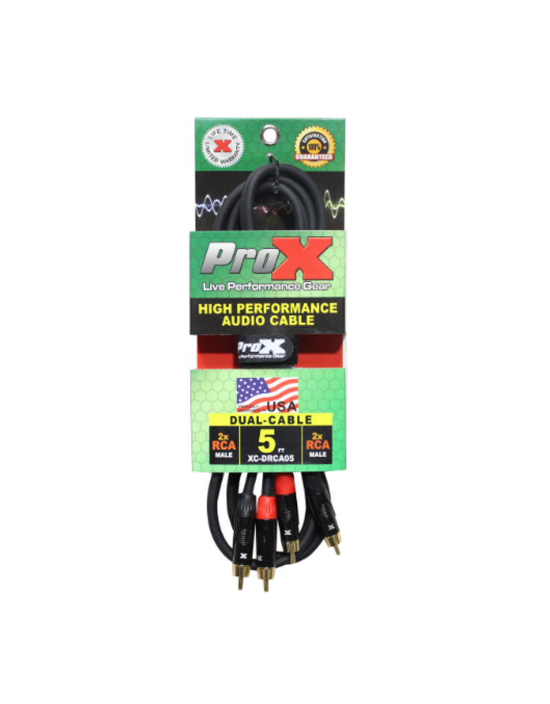 ProX ProX 5 Ft. Unbalanced Dual RCA-M to Dual RCA-M High Performance Audio Cable