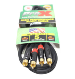 ProX ProX (XC-DRCA5) 5 Ft. Unbalanced Dual RCA-M to Dual RCA-M High Performance Audio Cable