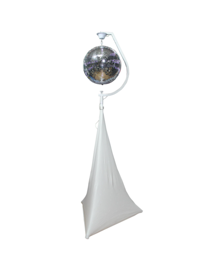 ProX ProX White 20" Mirror Ball Free-Standing Hook with 1 RPM Motor  (X-MB20STAND)
