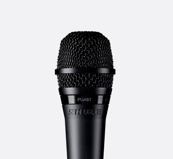 Shure PGA57-XLR Cardioid Dynamic Vocal Microphone w/ Clip, Stand