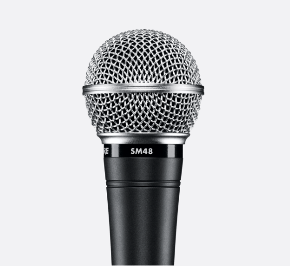 Shure SM-48-LC Cardioid Dynamic Vocal Microphone w/ Clip, Stand