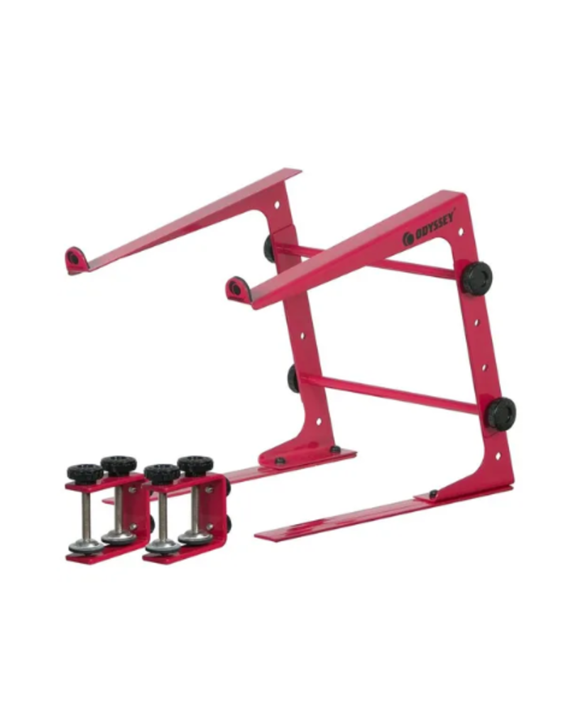 Odyssey LSTANDRED - Laptop/Gear L Stand Red With Table Clamps