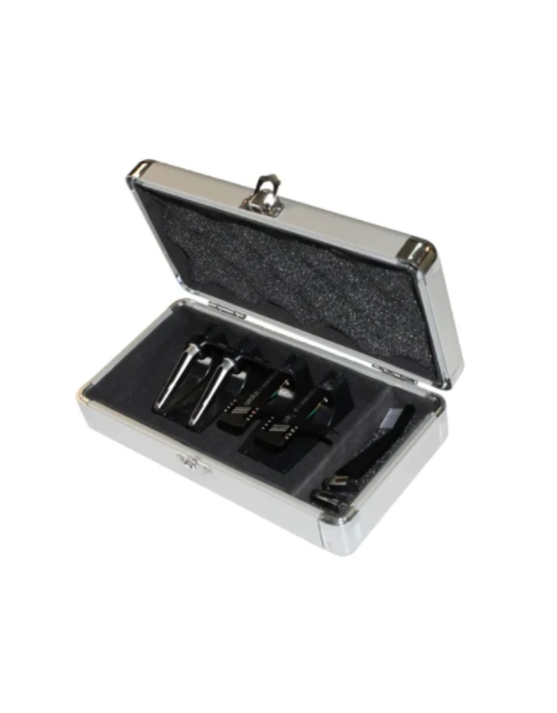 Odyssey KROM Series PRO2 Case for Four Turntable Needle Cartridges Silver (KCC4PR2SL)