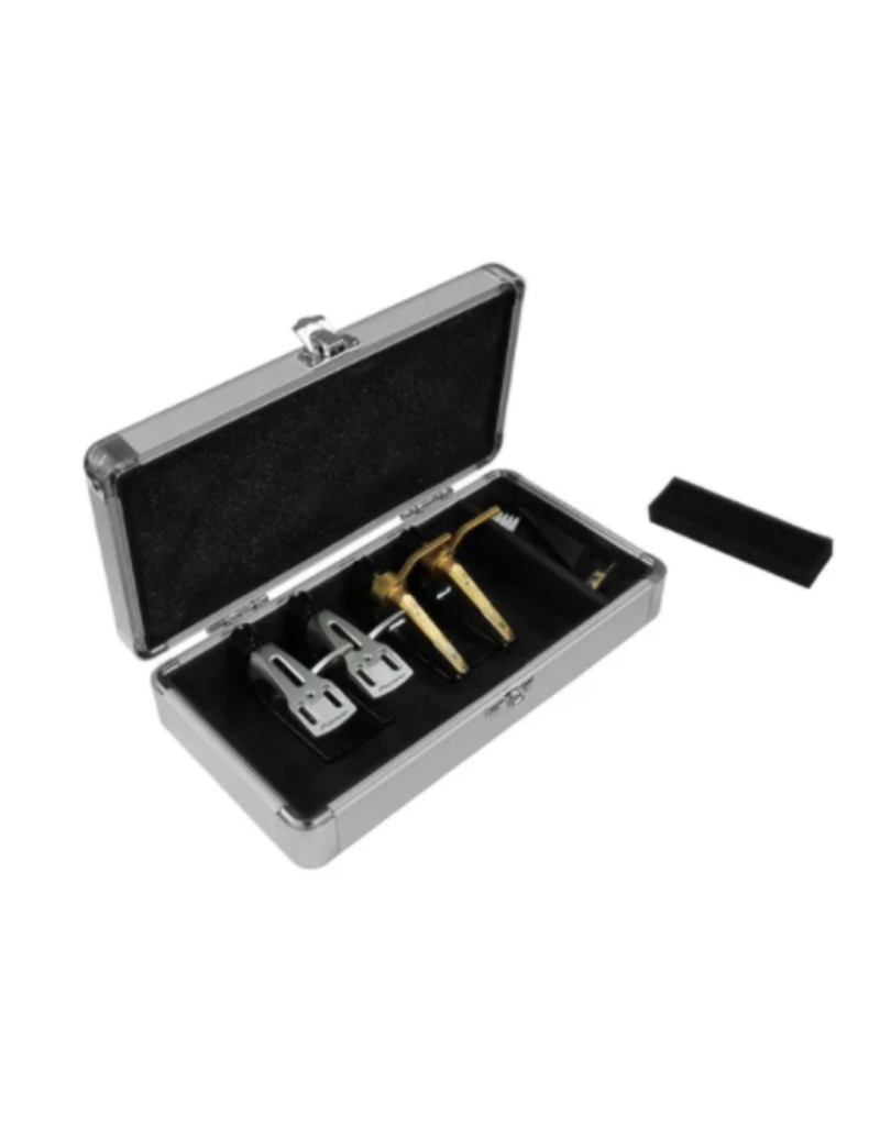 Odyssey KROM Series PRO2 Case for Four Turntable Needle Cartridges Silver Diamond (KCC4PR2SD)