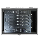 Odyssey FZ12MIXXD - Flight Zone Universal 12″ DJ Mixer Flight Case Silver Hardware Extra Deep for Cords