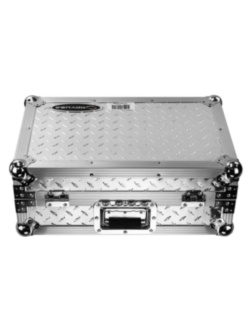 Odyssey Universal 10″ DJ Mixer Flight Case w/ Silver Diamond Plate Extra Deep for Cords (FZ10MIXXDDIA)