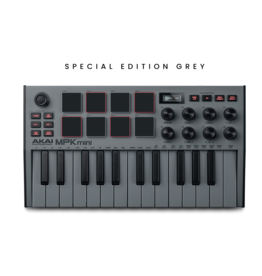 Akai MPK Mini MK3 25-Key MIDI Controller: Special Edition Gray (MPKMINI3G)