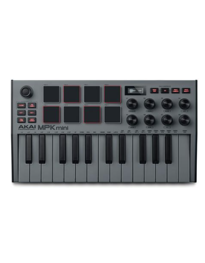 Akai MPK Mini MK3 25-Key MIDI Controller: Special Edition Gray (MPKMINI3G)