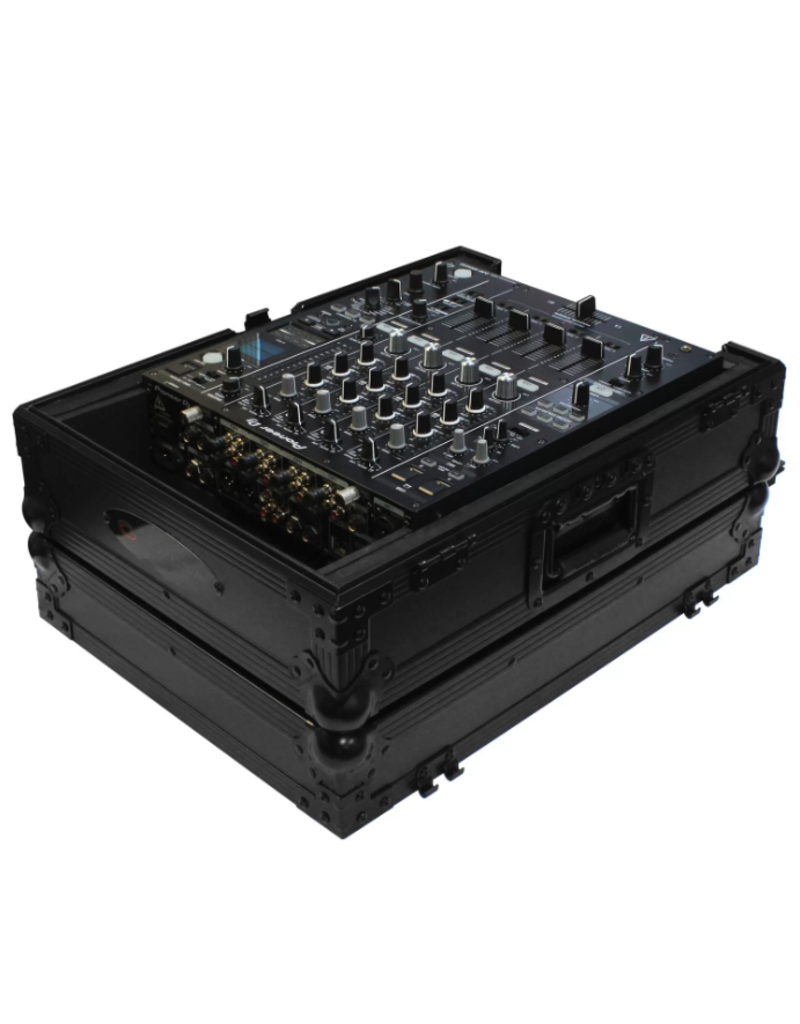 Odyssey FZ12MIXXDBL - Flight Zone Universal 12″ DJ Mixer Flight Case All Black Extra Deep for Cords