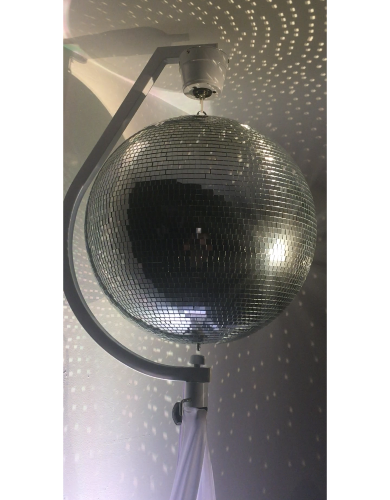 Eliminator ADJ Eliminator Lighting Decor MBSK: Motorized Mirror Ball Stand w/ Lycra Tripod Cover